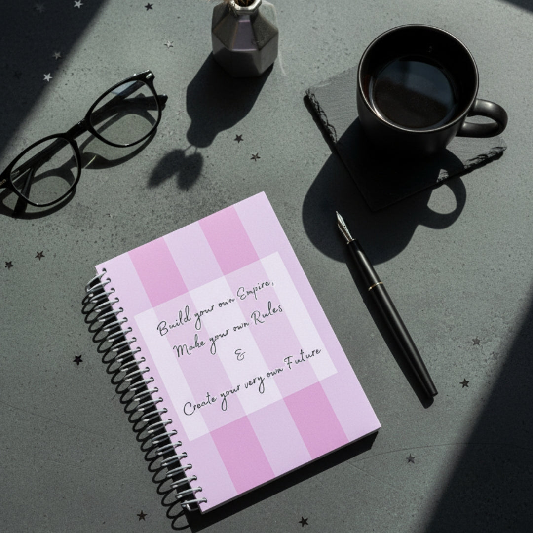 Build Your Empire Pink A5 Ruled Notebook