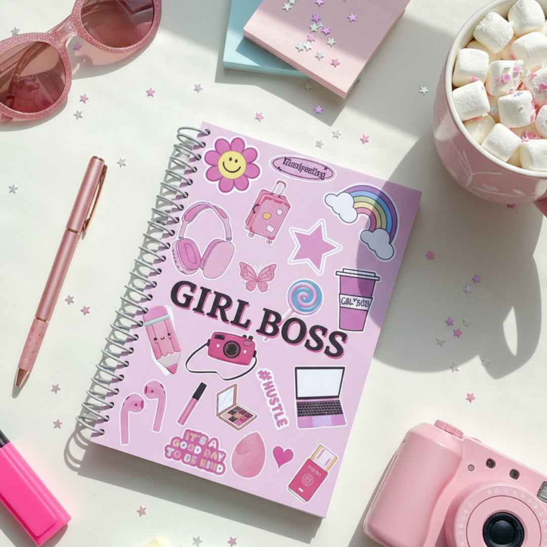 Kawaii Girl Boss A5 Ruled Notebook