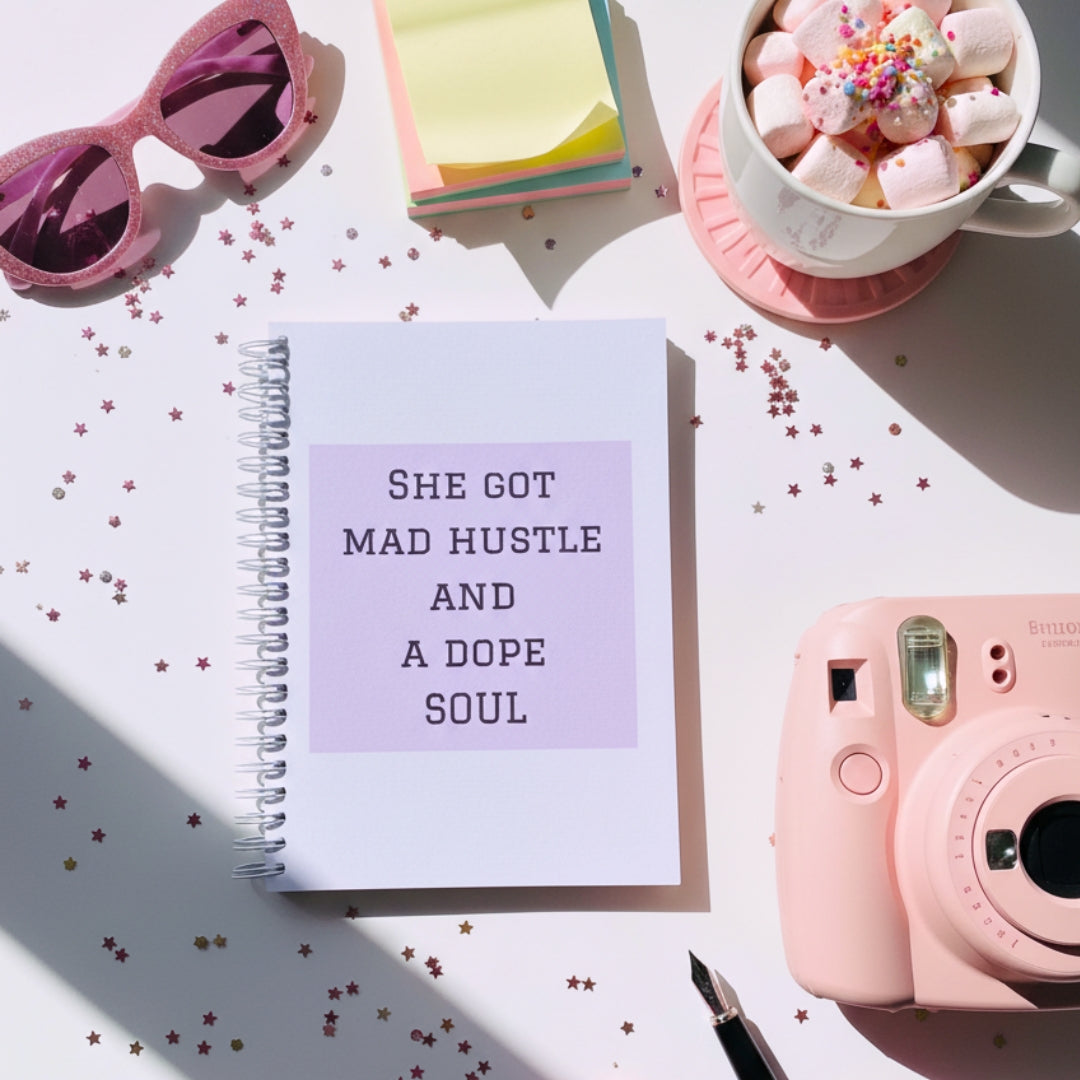 Mad Hustle A5 Spiral Ruled Notebook