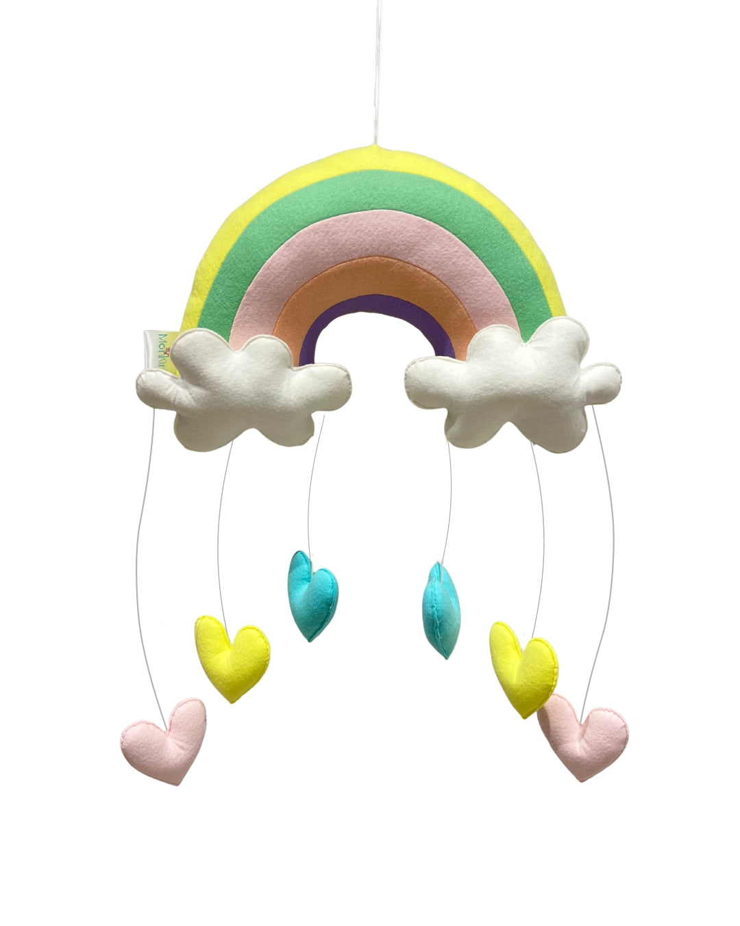 Rainbow & Hearts Nursery Wall Hanging - Bring Color and Joy to Kids Room