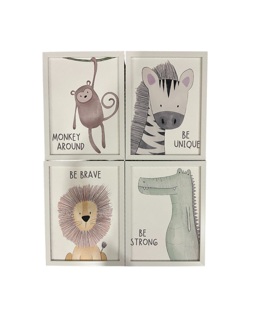 Nursery Safari Animals Canvas Frames- Fun & Interactive