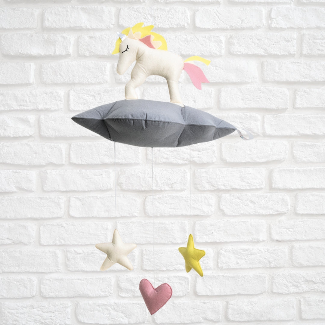 Colourful Unicorn on Cloud Hanging