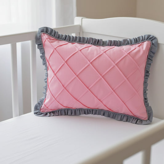 Ruffle-Edge Pleated Cushion Cover