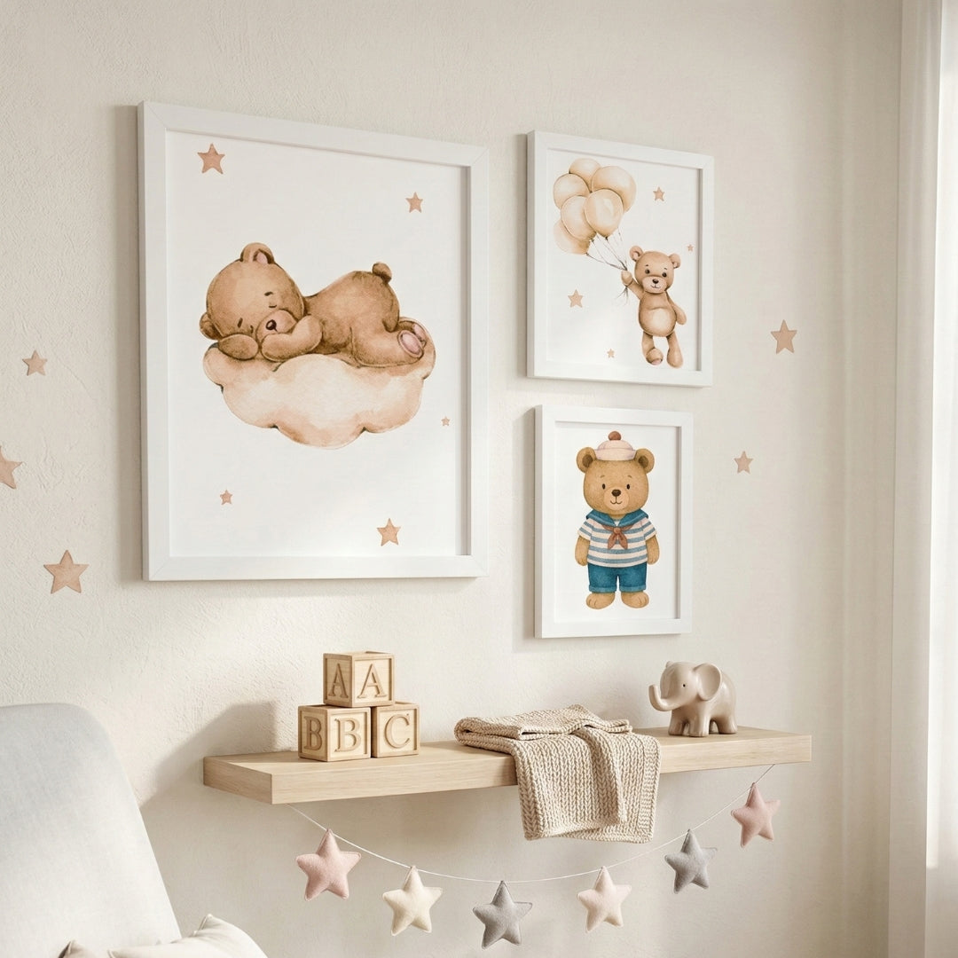 Cloudy Bear Dreams Frame- Floating with Love