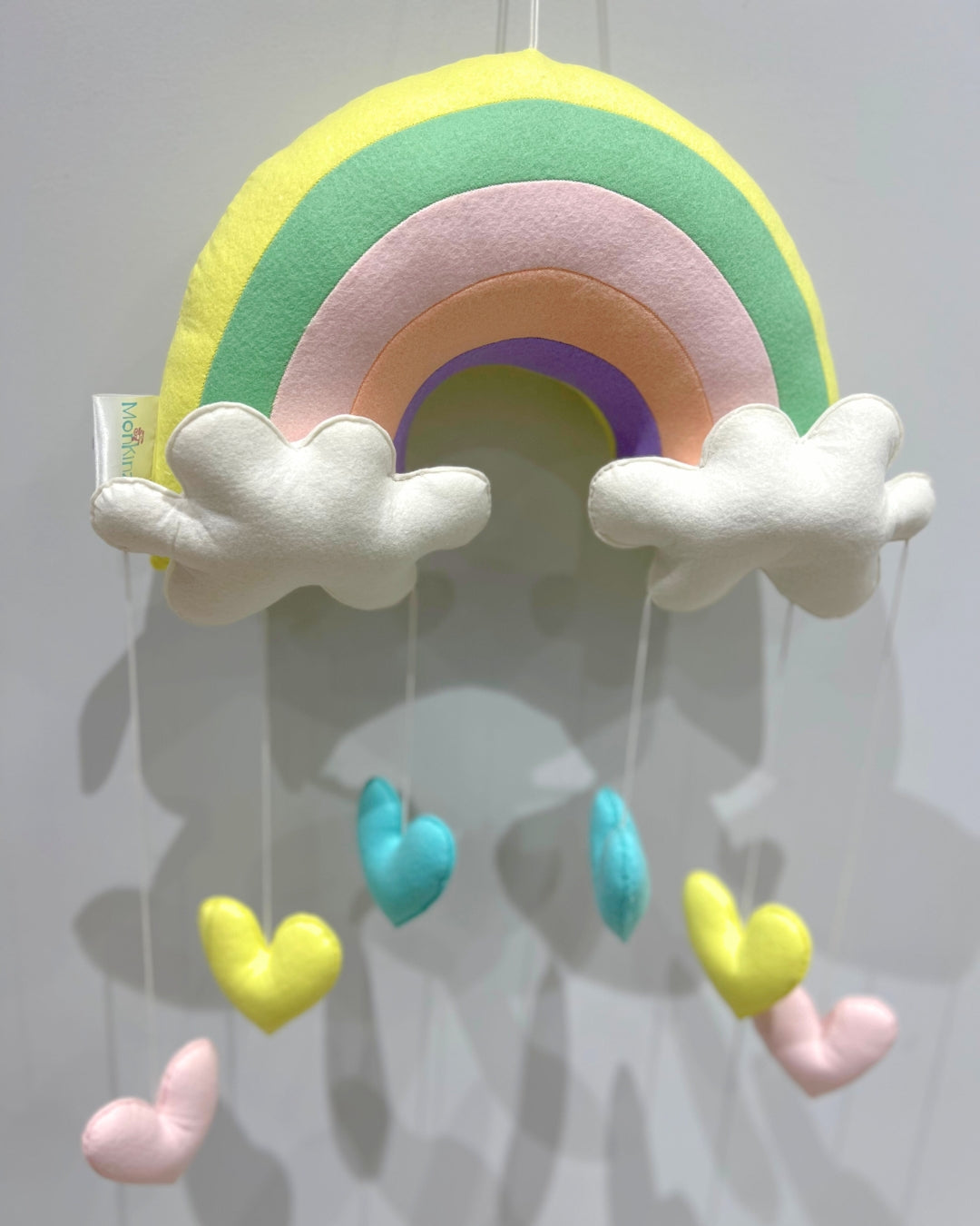 Rainbow & Hearts Nursery Wall Hanging - Bring Color and Joy to Kids Room