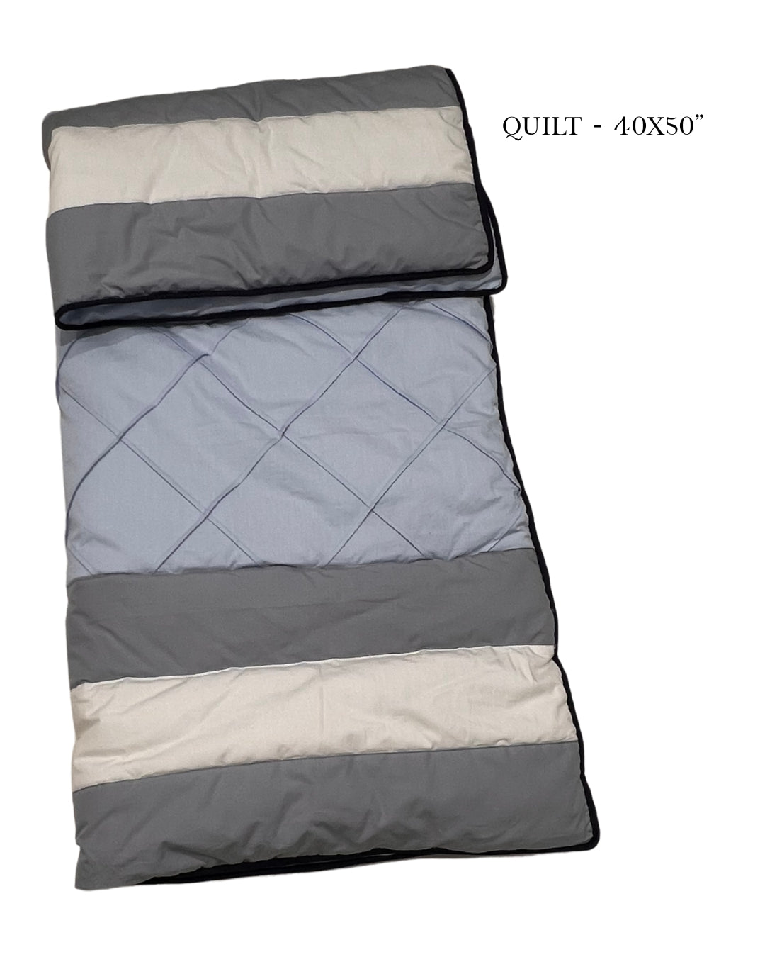 Teddy Stripes Bedding Set (Blue)