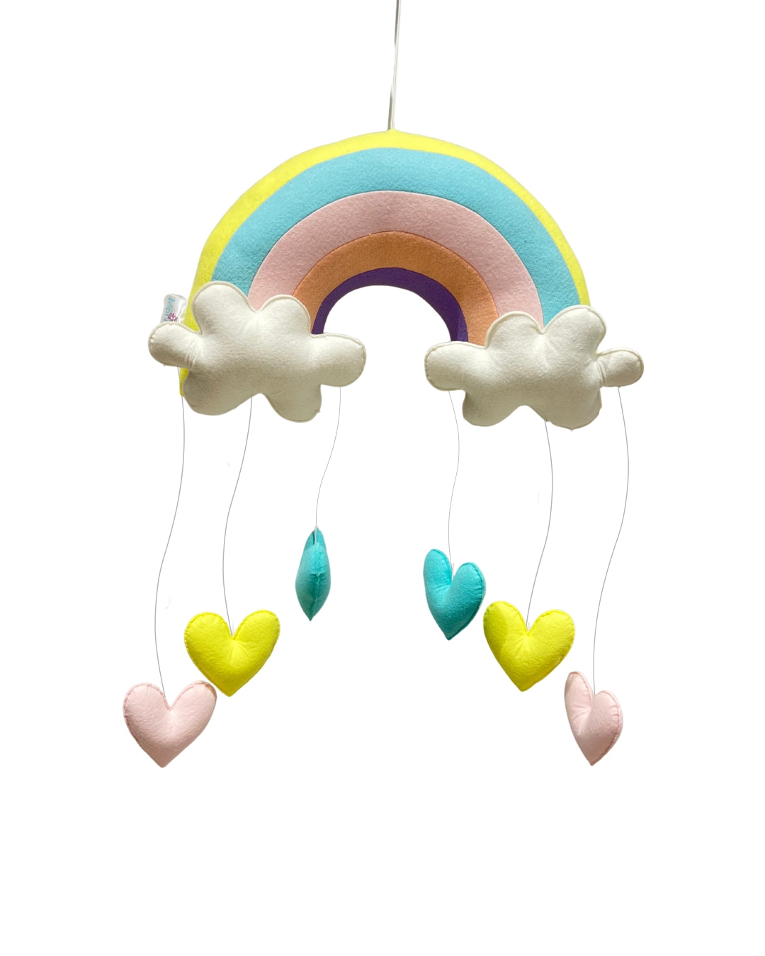 Rainbow & Hearts Nursery Wall Hanging - Bring Color and Joy to Kids Room