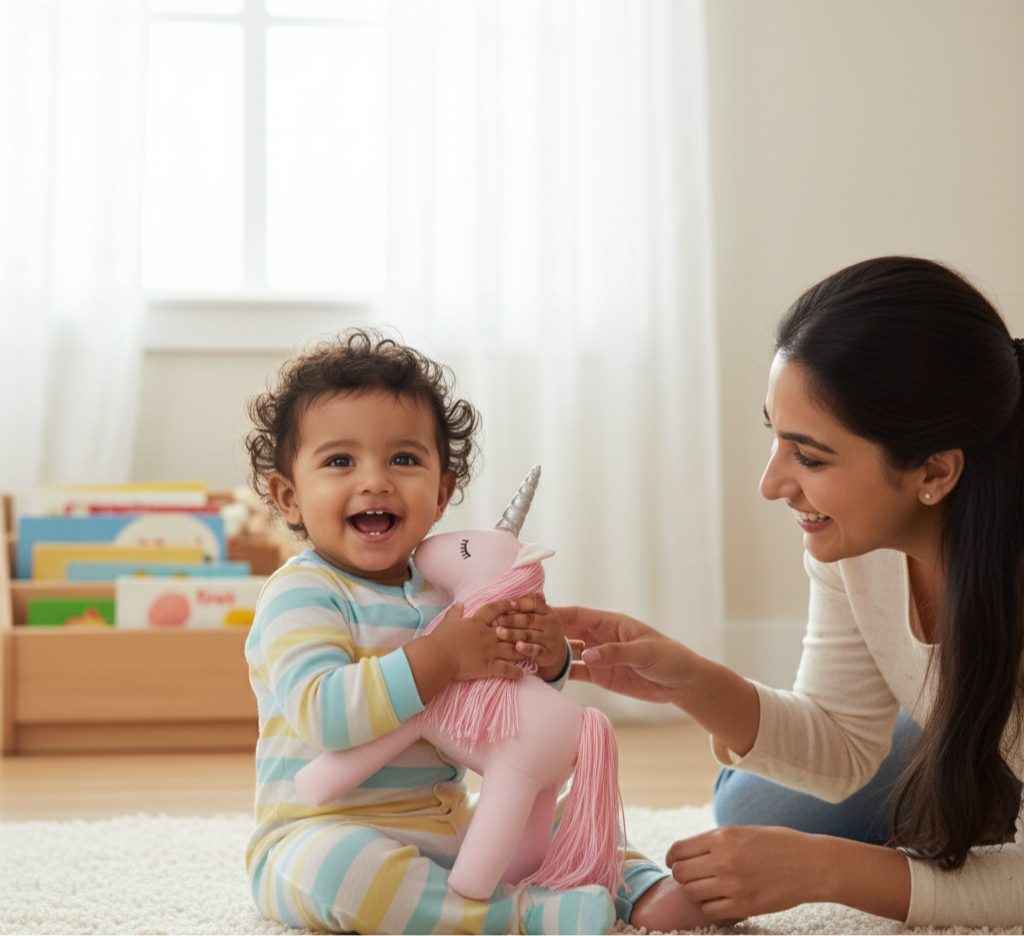 Unicorn Stuffed Toy – Cotton Plush for Nursery & Gifting