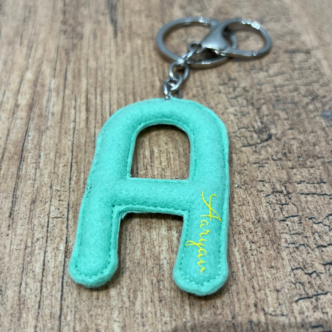 MonkiCharm Personalised Felt Keychains/Charms - Alphabet