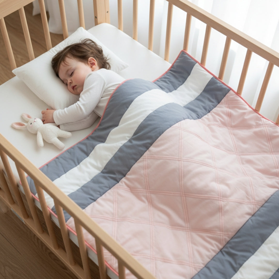 Dreamy Stripes Quilt (Peach)