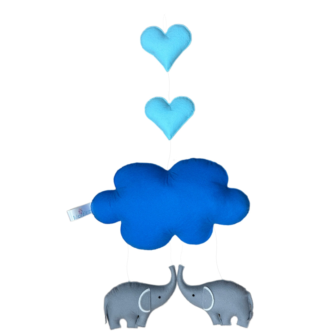 Elephant Kisses Cloud Hanging- Handmade