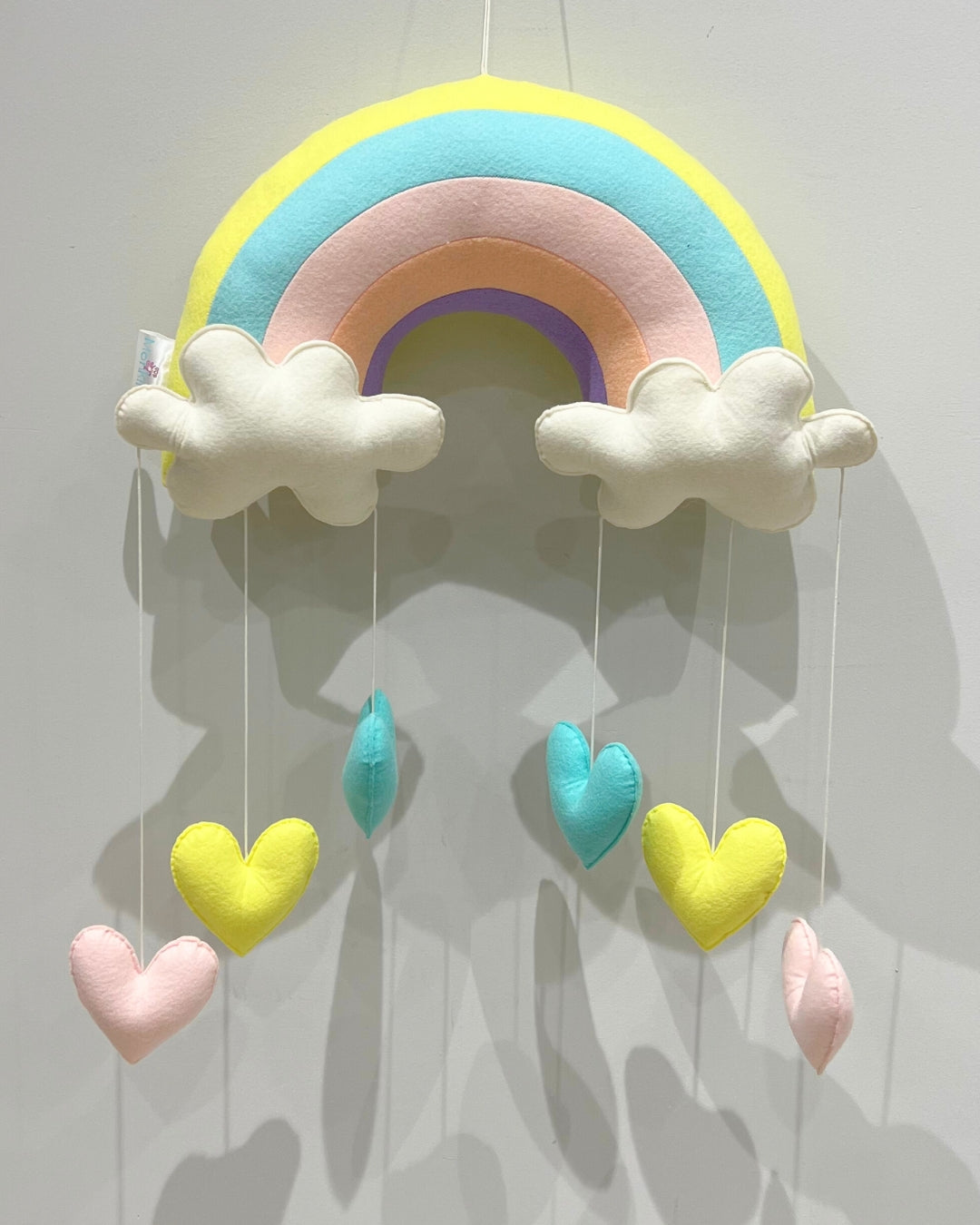 Rainbow & Hearts Nursery Wall Hanging - Bring Color and Joy to Kids Room