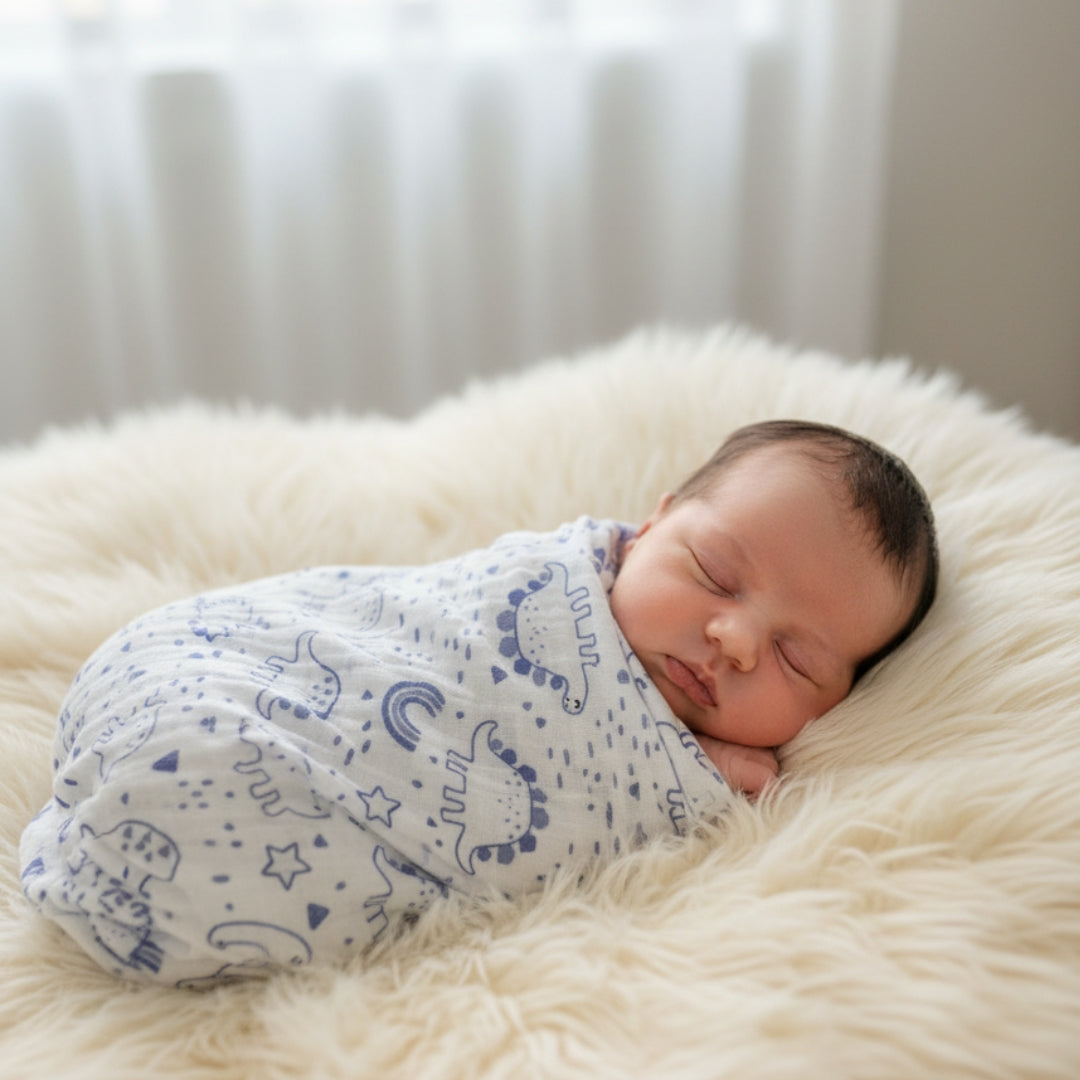 Muslin Cotton Swaddle Blanket – Breathable Newborn Baby Wrap