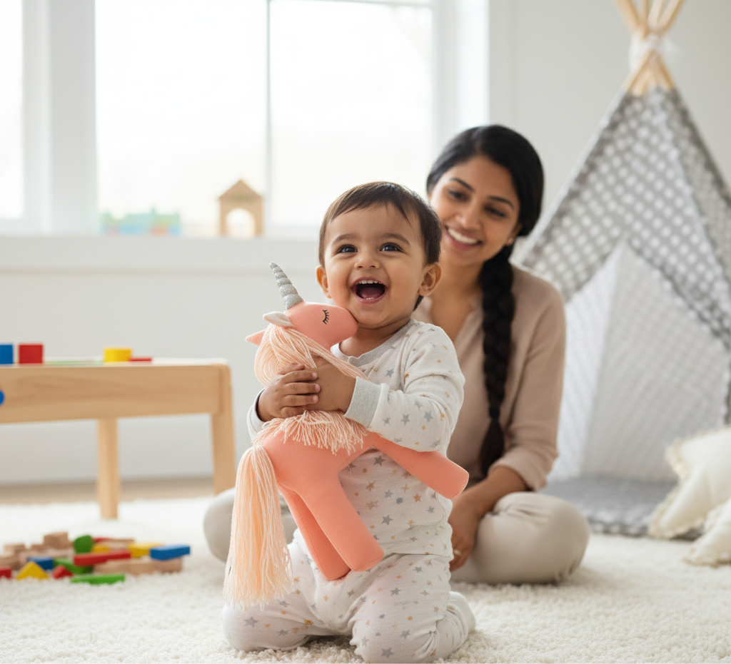 Unicorn Stuffed Toy – Cotton Plush for Nursery & Gifting