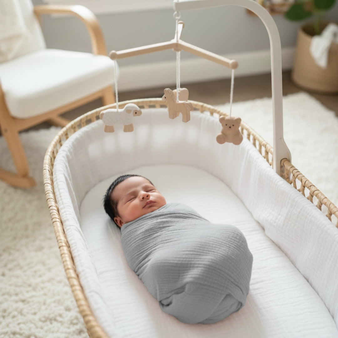 Muslin Cotton Swaddle Blanket – Breathable Newborn Baby Wrap