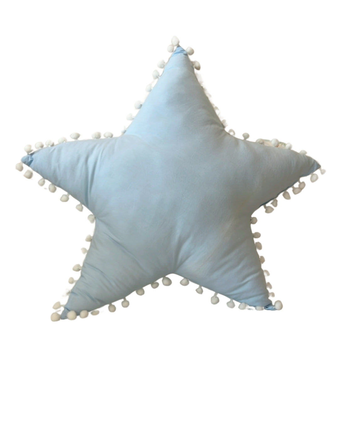 Colourful Pom Pom Star Shaped Cushion- Playful and Cozy