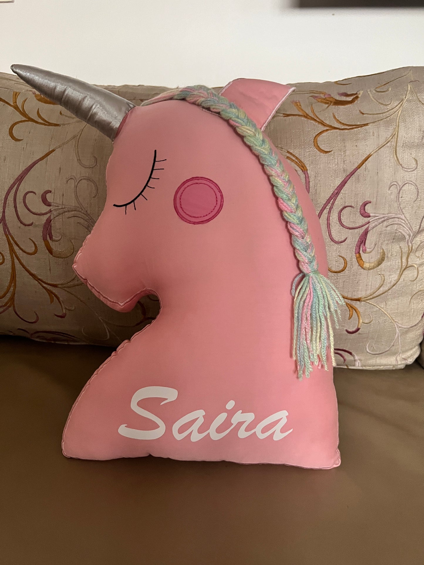 Colourful Unicorn Shaped Cushion
