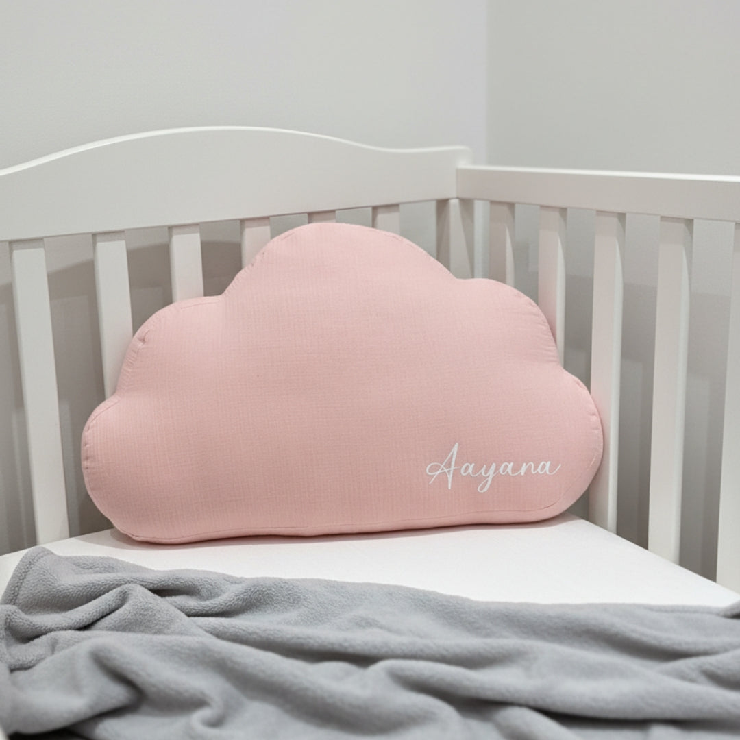 Soft Muslin Cloud Pillow - Pink