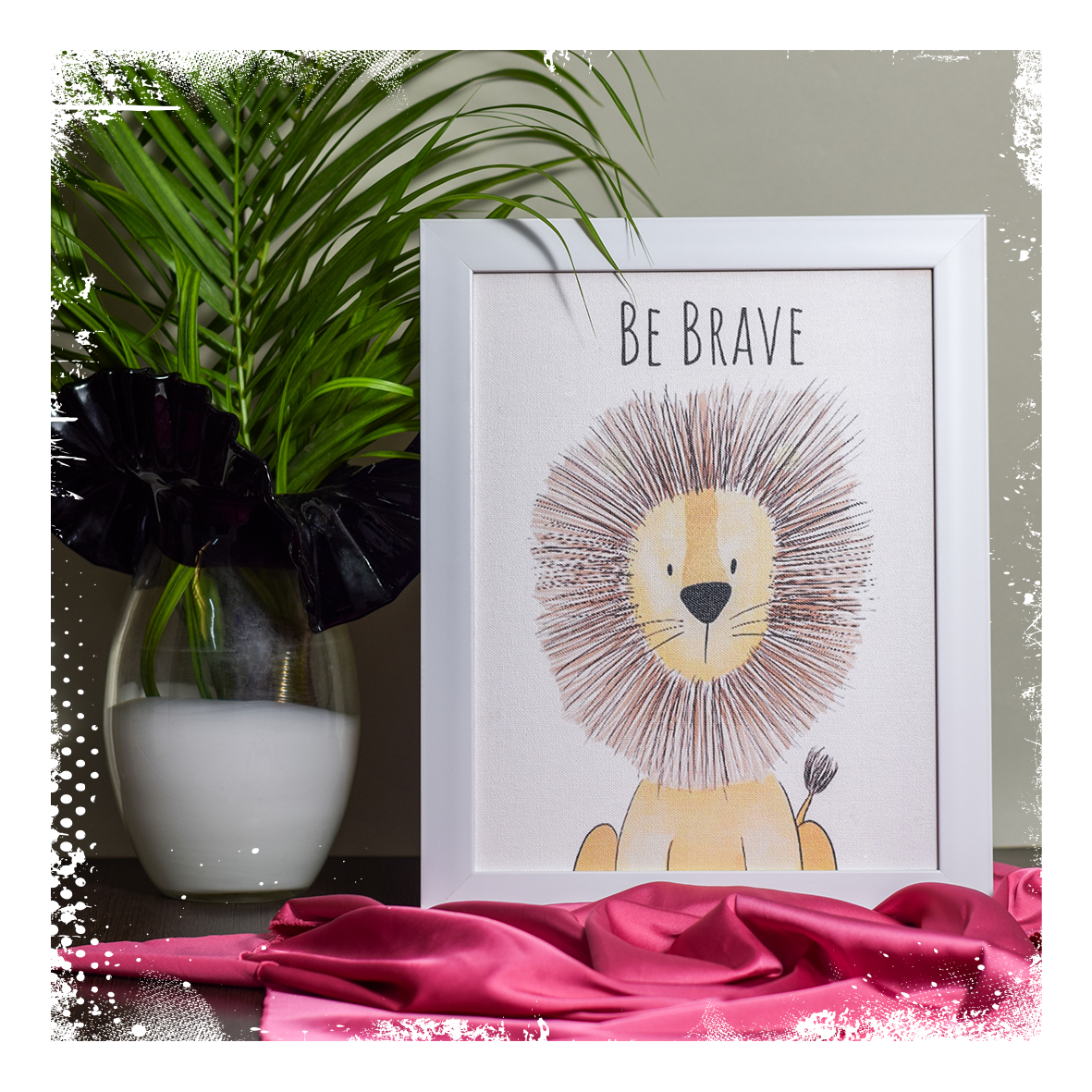 Be Brave Canvas Frame - Monkinz