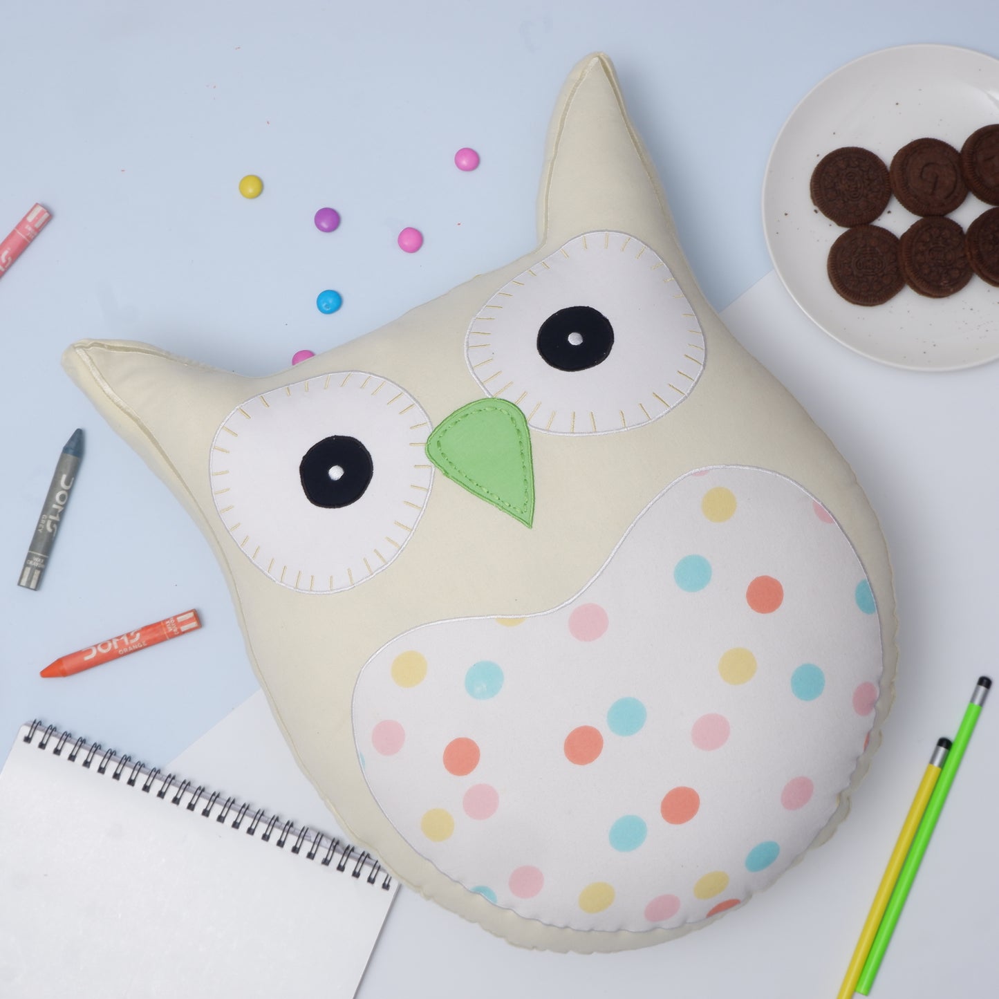 Colourful Owl Cushion