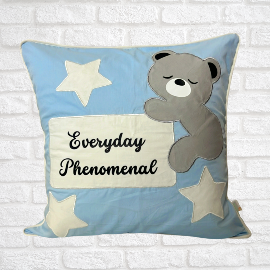 Bear cushion cover With Message