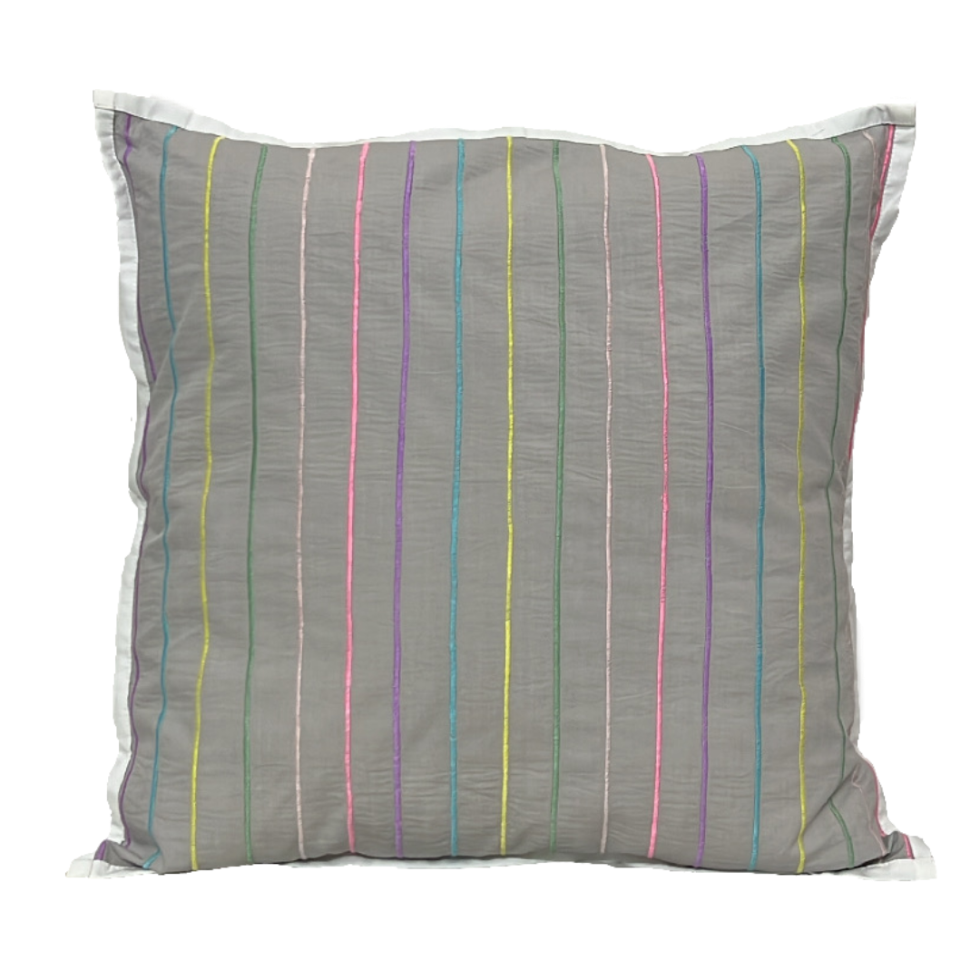 Rainbow Stitches Cushion Cover For Kids