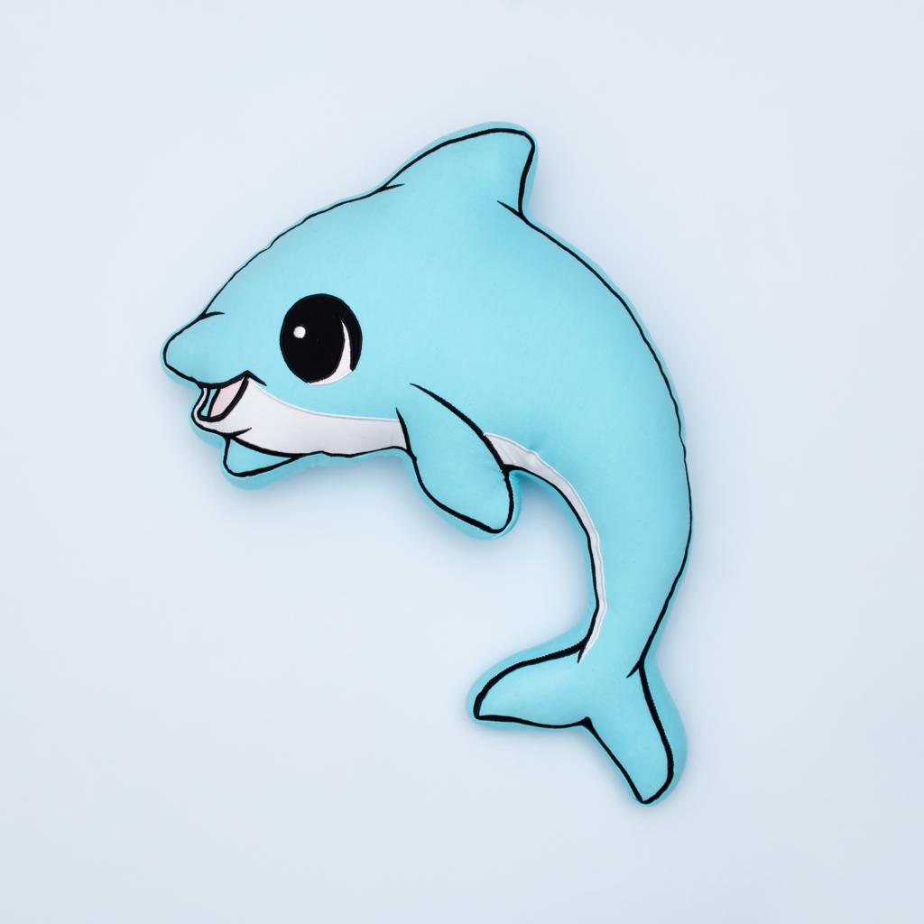 Dolphin Shaped Cushion- Ocean Theme Decor
