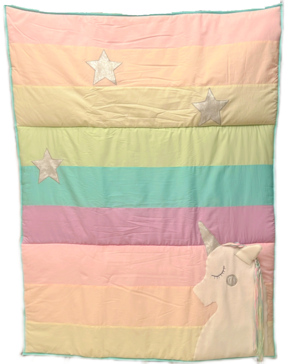 Multi Colour Unicorn Quilt- Cotton Fabric