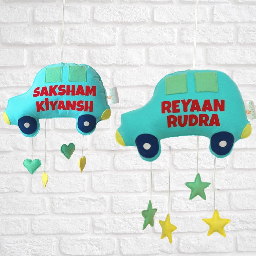 Starry Drive Car Wall Hanging – Personalised Nursery Wall Decor