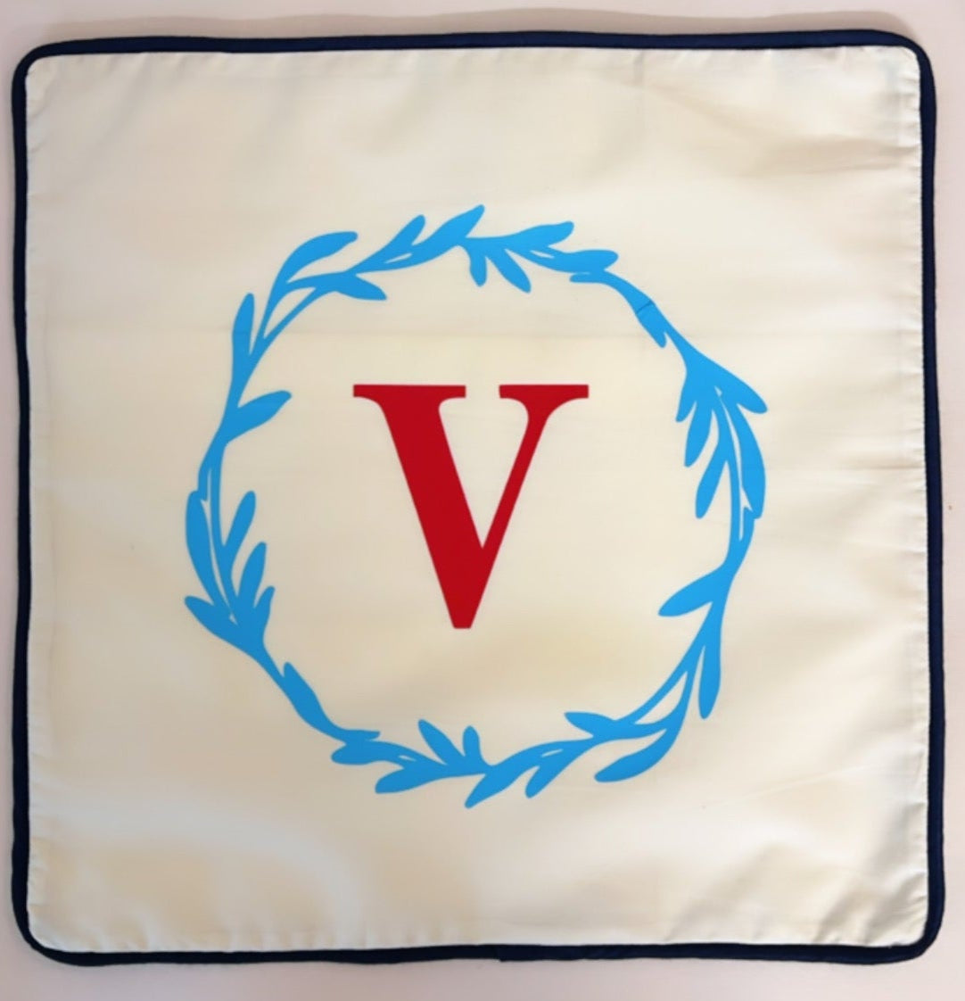 Personalized First Letter- Monogram Cushion Cover