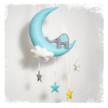 Load image into Gallery viewer, Elephant on Moon Hanging - Monkinz
