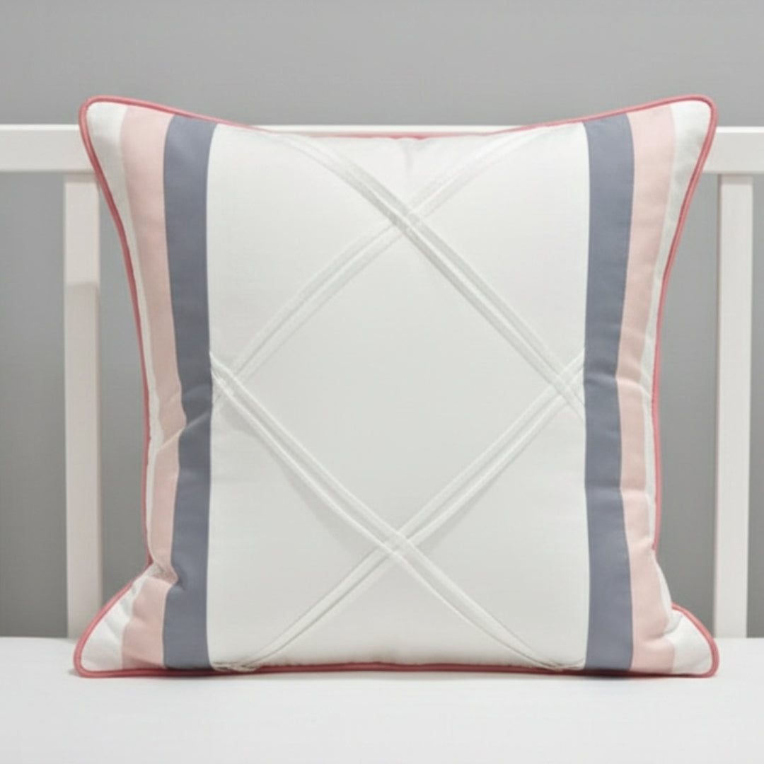 Double Pleated Stripe Cushion Cover