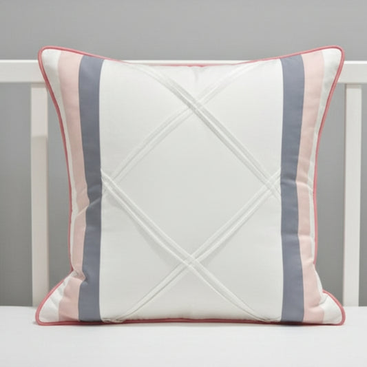 Double Pleated Stripe Cushion Cover