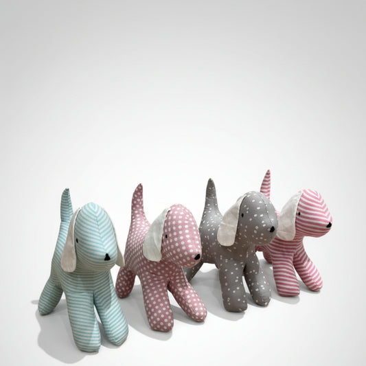 Pocked Dog Plush – Cute Cotton Dog Soft Toy for Babies & Toddlers