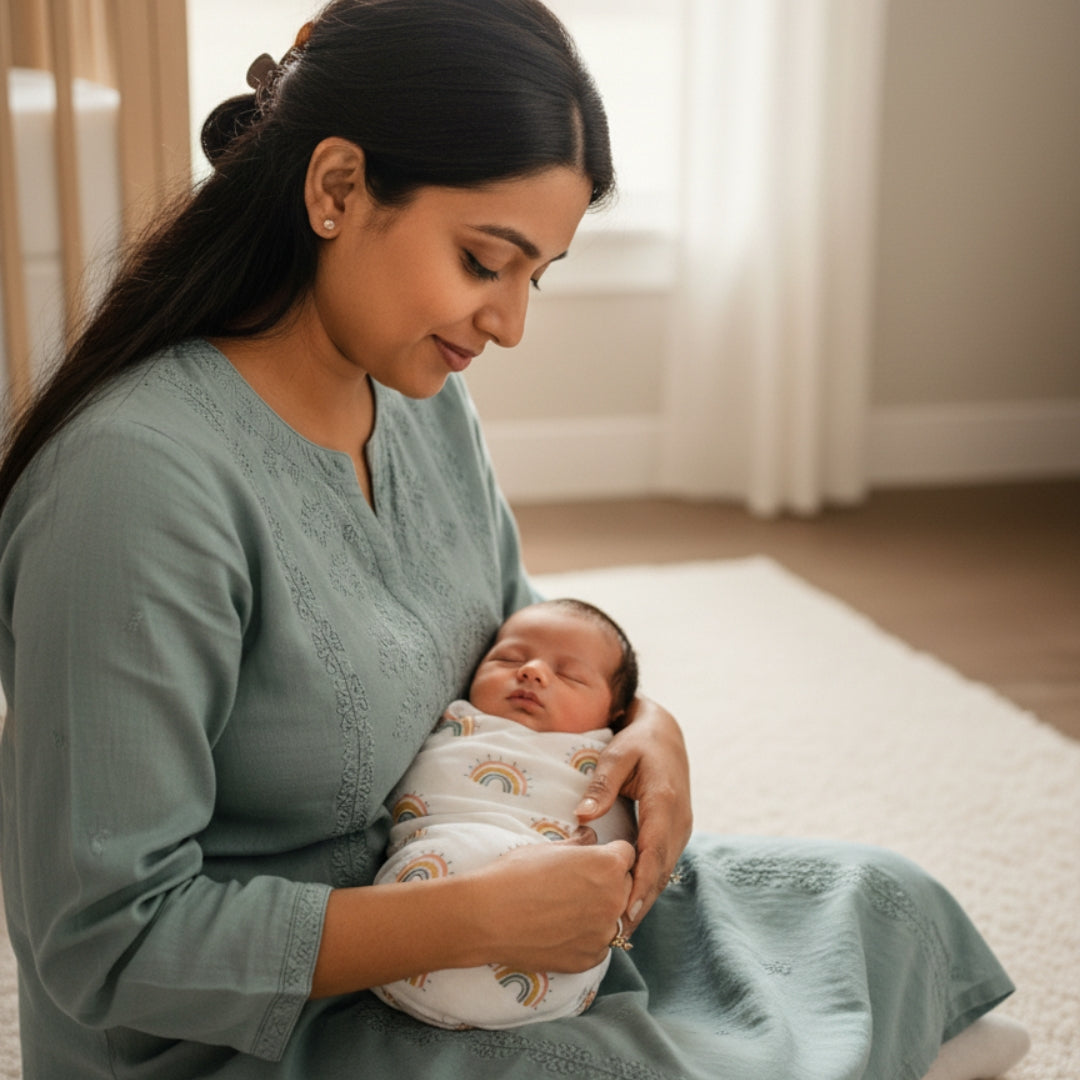 Muslin Cotton Swaddle Blanket – Breathable Newborn Baby Wrap