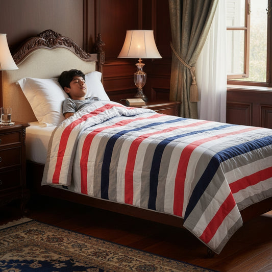 Classic Stripe Toddler Cotton Quilt