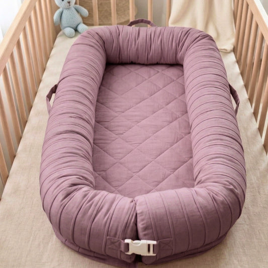 Baby Nest Bed & Lounger - Dusty Mauve