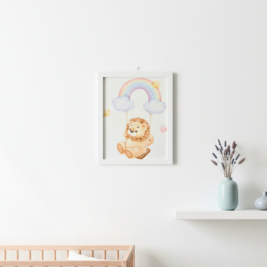 Lion’s Rainbow Ride Frame- A Bright, Bold Adventure