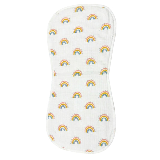 Ultra Soft Organic Muslin Burp Cloth (6-Layer, Ultra Absorbent) - Rainbow Sprinkles