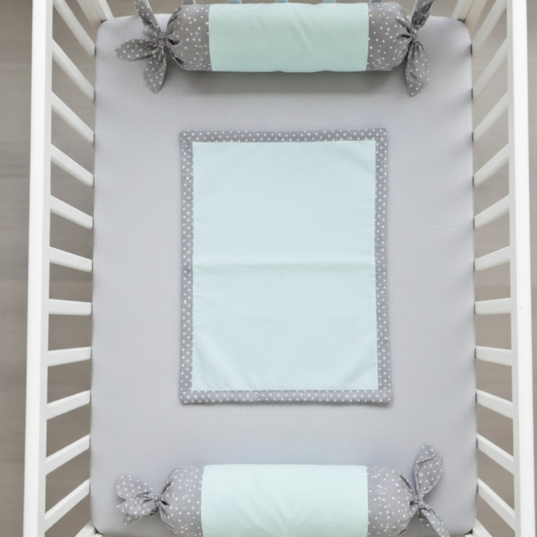 Minty Dots Bolster Covers