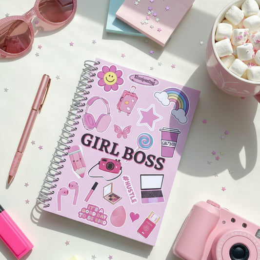 Kawaii Girl Boss A5 Ruled Notebook