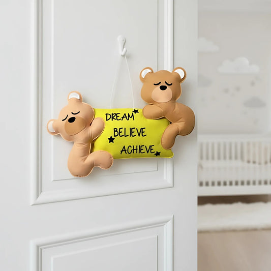 Customised Bear Wall Hanging With Message For Kids