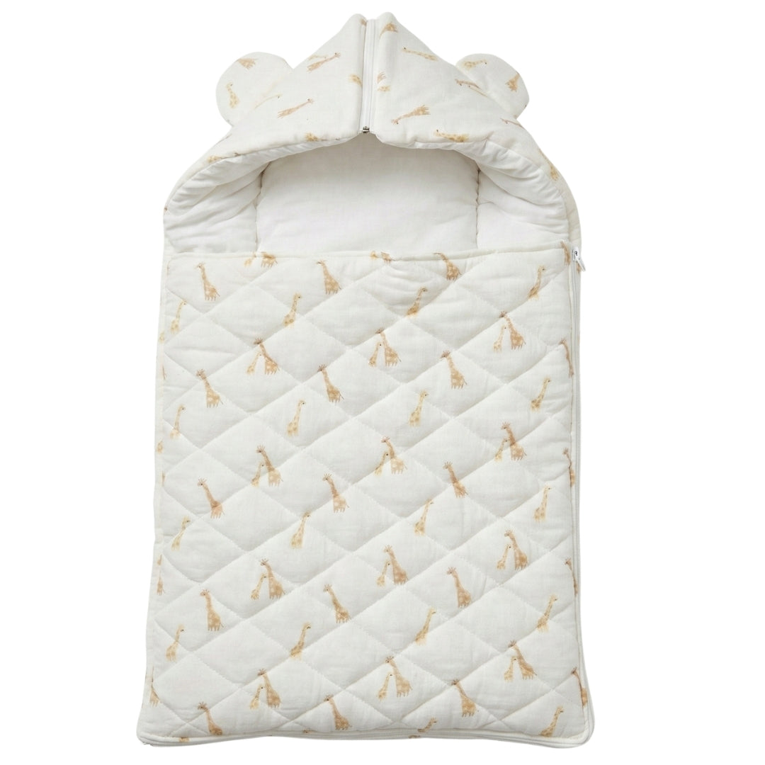 SnugPod Cotton Muslin Baby Sleeping Bag - Giraffe Print