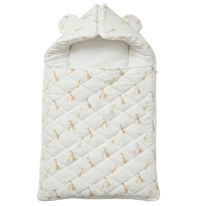 SnugPod Cotton Muslin Baby Sleeping Bag - Giraffe Print