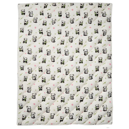 Panda Party Organic Muslin Baby Blanket – 40"×50" GOTS certified