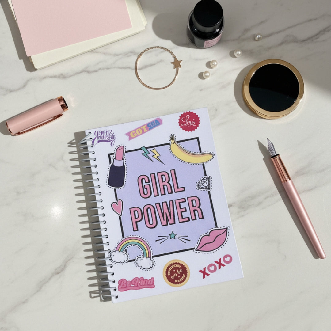 Dream. Hustle. Shine. Girl Power A5 Notebook