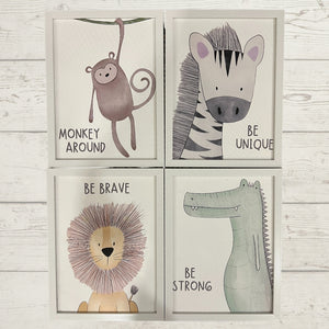 Nursery Safari Animals Canvas Frames