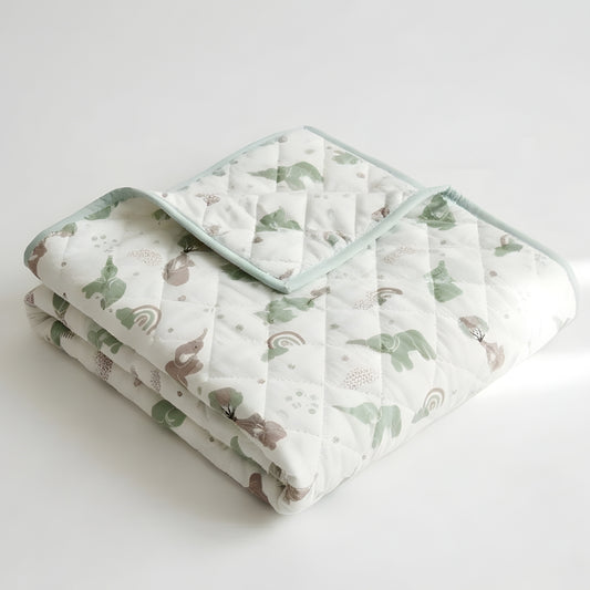 Flying Ele Organic Cotton Muslin Blanket - GOTS certified (40x50")