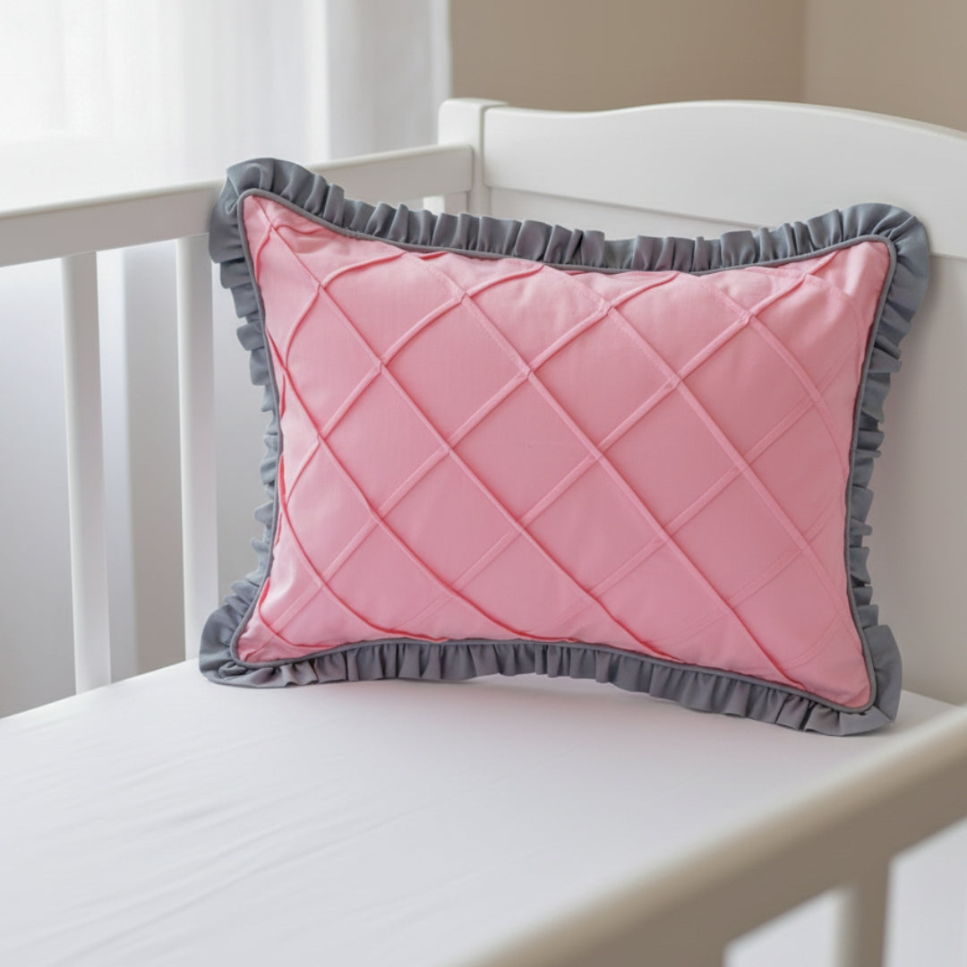 Ruffle-Edge Pleated Cushion Cover