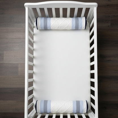 Stripe-Panel Cotton Bolster Pair